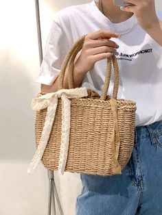 Bag For Love - Bow Decor Straw Bag - Women Shoulder Bags Product Description Color Khaki Strap Type Double Handle Pattern Type Plain Style Vacation Bag Size Medium Quantity 1 piece Type Straw Bag Material Paper Size Chart INCH CM Size Bag Width Bag Height Bag Length one-size 4.3 7.5 11 Size Bag Width Bag Height Bag Length one-size 11 19 28 Similar Products h2 { text-align: center; } .red-box { width: 100%; display: flex; flex-direction: row; flex-wrap: wrap; justify-content: center; } .red-box > Casual Portable Square Bag, Summer Square Satchel With Mobile Phone Bag, Casual Square Bucket Bag With Handles, Spring Tote Bag With Mobile Phone Pocket, Casual Handheld Straw Bag, Portable, Casual Handheld Straw Bag, Large Capacity Rectangular Bags For Spring, Casual Handheld Portable Straw Bag, Spring Large Capacity Rectangular Crochet Bag