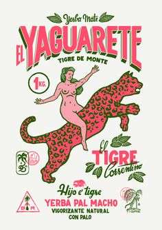 a poster for the yaguarette show with a woman on a leopard print