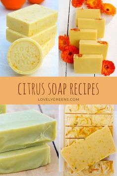 citrus soap recipe with oranges and flowers