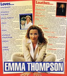 an advertisement for the movie, emma thompson loves loathies with two women