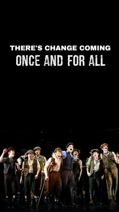 there's change coming once and for all poster with people standing on stage in the background