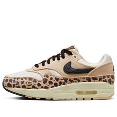 (WMNS) Nike Air Max 1 '87 Shoes 'Leopard' FV6605-200 Nike Air Max 90 Animal Print, Nike Air Max 1, New Nike Air, Air Max 1, Nike Air Max 90, New Nike, Stylish Sneakers, Air Max, Perfect Pair