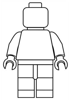 a black and white image of a lego character