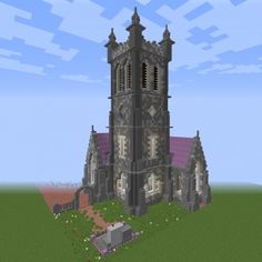 an image of a very large building in minecraft