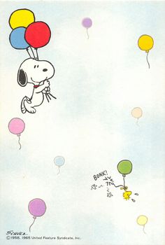 a drawing of a dog flying through the air with balloons