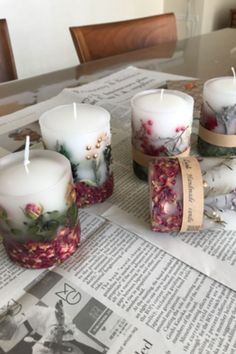 Candles With Flowers, Candle With Flowers, Diy Candles With Flowers, Săpunuri Handmade, Nene Leakes