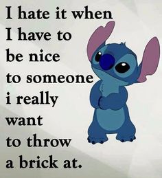 Stitch Disney Quotes, Minion Humour, Quotes Funny Life, Funny Quotes Wallpaper, Hee Man, Lilo And Stitch Quotes, Disney Quotes Funny, Funny Day Quotes, Stitch Quote