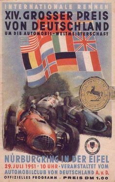 an old poster advertising a race in germany