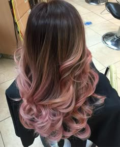 Pink Hair Tips, Red Balayage Hair, Pink And Brown, Golden Rose, Winter Hairstyles, Ombre Hair, Purple Hair, Balayage Hair