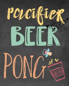 a chalkboard with the words pacificr beer pong on it