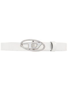 optical white leather enamel detail logo-buckle detail front buckle fastening punched holes pointed tip adjustable fit Diesel Jewelry, Diesel Belt Aesthetic, Diesel Belt Skirt, Silver Diesel Bag, Diesel Belt, Diesel Belt Silver, Diesel Pants, Chanel 2, Iconic Bags