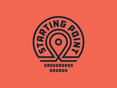 the crossroads church logo is shown on an orange background with black lettering