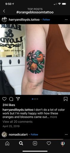 a woman with a tattoo on her arm and the caption reads, i'm not