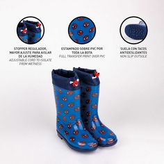 Children deserve the best, that's why we present to you Children's Water Boots Spiderman, ideal for those who seek quality products for their little ones! Get Spiderman and other brands and licences at the best prices!Colour: RedMaterial: PolyesterPVCType: Wellington bootsGender: Children'sStyle: CasualCharacteristics: AdjustableNon-slip

SKU: S0736746 Insulated Round Toe Boots For Rain, Insulated Round Toe Boots For Rainy Season, Non-slip Round Toe Boots For Rainy Weather, Blue Round Toe Rain Boots, Blue Waterproof Boots For Rainy Weather, Blue Weatherproof Boots For Rainy Weather, Weatherproof Blue Boots For Rainy Weather, Waterproof Blue Rain Boots With Round Toe, Blue Waterproof Rain Boots With Round Toe