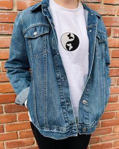 "Yin Yang Butterfly Embroidered Sweatshirt -Embroidered on a cotton/polyester blend crewneck sweatshirt, this design is simple and minimalistic, perfect for every outfit! -Embroidery design measures 4\" x 4\". -See product pictures for shirt sizing chart. -All sweatshirts are handmade on an embroidery machine so there may be slight differences, but we only sell the shirts that meet our high-quality standards. -To maintain the quality of your shirt and the embroidery design make sure to wash with Casual Embroidered Sweatshirt For Fall, Casual Everyday Sweatshirt With Letter Embroidery, Casual Tops With Embroidered Patch For Spring, Casual Spring Tops With Embroidered Patch, Casual Sweatshirt With Embroidered Graphics, Yin Yang Butterfly, Yin And Yang, Embroidered Sweatshirt, Product Pictures