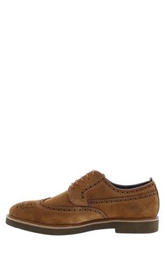 Some suede derby shoes with a laced-up vamp offers a refined, versatile style for any look. Round toe Lace-up style Cushioned insole Suede upper, rubber sole Imported Fitted Suede Oxfords For Derby, Derby Suede Brogue Oxfords, Suede Brogue Oxfords For Derby, Suede Lace-up Dress Shoes, Lace-up Suede Dress Shoes, Suede Lace-up Oxfords For Derby, Suede Brogue Derby Lace-up Shoes, Cap Toe Oxfords With Suede Lining For Derby, Fitted Suede Wingtip Oxfords