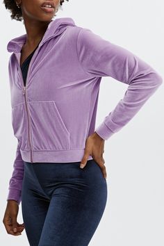 Donna Velour Hoodie Fabletics purple female Activewear >> Womens >> Jackets & Outerwear >> Jackets regular Everyday Purple Long Sleeve Winter Activewear, Purple Stretch Hoodie, Purple Long Sleeve Activewear For Spring, Purple Sportswear Hoodie For Fall, Purple Stretch Hooded Top, Purple Athleisure Tops For Winter, Purple Long Sleeve Athleisure Activewear, Purple Athleisure Hoodie Top, Purple Athleisure Hoodie For Fall