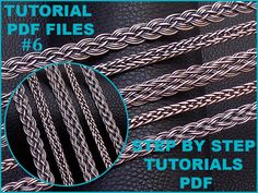 the instructions for how to make braided paper files with photoshopped images and text