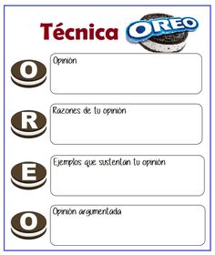 an image of the spanish words for oreo