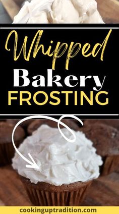 Whipped Bakery Frosting Light Whipped Frosting For Cake, Light Frosting For Cakes, Light Vanilla Frosting, Light Fluffy Frosting Recipe, Frosting For White Cupcakes, Bakery Style Whipped Frosting, Better Cream Frosting Recipe, Frosting For Vanilla Cake, Heavy Cream Frosting Recipes