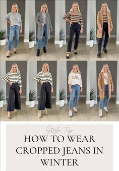 Cropped Pants Outfit Winter, Cropped Pants Outfit, Side Thigh Tattoos, Winter Pants Outfit, Jeans Outfit Fall, Trendy Outfit Ideas, Fall Jeans, Fall Outfit Ideas