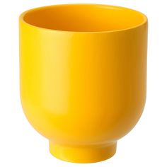 a yellow bowl is shown on a white background