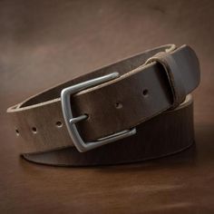 Our premium, full grain belts are going to be the last belt you will ever buy. Unless you want a different color. Made from heavyweight Horween leather and featuring burnished edges and solid brass buckles and hardware. These are built to last with a lifetime guarantee. Brown Belt Men, Horween Chromexcel, Mens Card Holder, Horween Leather, Leather Workshop, Handmade Leather Wallet