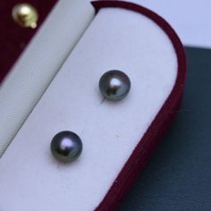 Black Button Freshwater Pearl Stud Earrings - House Of Pearls Large Pearl Earrings, Pearl Gifts, Golden South Sea Pearls, Loose Pearls, String Of Pearls, Freshwater Pearl Bracelet, Freshwater Pearls Earrings, Square Pendant, White Freshwater Pearl