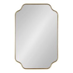 a gold framed mirror on a white background