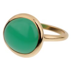 Fred of Paris 7ct Chrysoprase Cabochon Yellow Gold Cocktail Ring Size 6 0002905 Yellow Gold Cocktail Ring, Chrysoprase Ring, Paris Jewelry, Gold Cocktail Ring, Gold Cocktail, Hand Made Jewelry, Types Of Rings, Cocktail Ring, Cocktail Rings