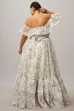 Anthropologie Selkie Romance Novel Dress Off Shoulder Gown Orchard House XL NEW Maternity Photo Dress, Plus Size Clothes For Women, Orchard House, Off Shoulder Gown, Dress Off Shoulder, Plus Size Clothes, Baby Shower Dresses, Midi Ruffle Dress, Dress Picture