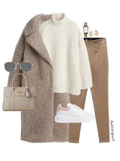 Cream Sweater Outfit, Winter Swag, Cozy Clothes, Streetstyle Outfit, Beige Outfit, Business Outfit, Virtual Closet, Cozy Winter