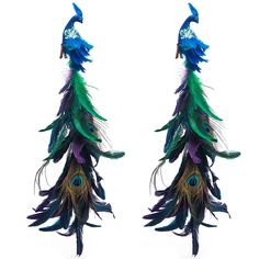 PRICES MAY VARY. Package:You will receive 2pcs faux peacock ornaments with closed long tails ,vivid and colorful,perfect for christmas tree crafts decorations. Material:Our glittered peacock with clips made from quality foam and feathers,will last long time for using,and there is a metal clips at the bottom for you easy to attach to any place you want. Size Details:This peacock ornament total length about 22.8 inches.the tail length about 17-18inches, the peacork needs ti smooth the feathers on Christmas Peacock, Peacock Christmas Tree, Peacock Ornaments, Peacock Christmas, Turquoise Christmas, Blue Peacock, Peacock Bird, Christmas Tree Crafts, Christmas Tree Wreath