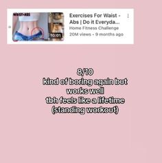 a pink background with the words exercise for waist - abs do it every day