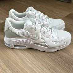 Never Worn Women’s Nike Air Max Excee Size 11 Shoes. Color Is The White Pure Platinum Color. These Are Brand New Out Of The Box. No Flaws. Shoes Nike Women, Air Max Excee, Nike Air Max Excee, Spike Shoes, Pink Running Shoes, Jordan 2, Cute Nike Shoes, Air Max Women, Cute Nikes