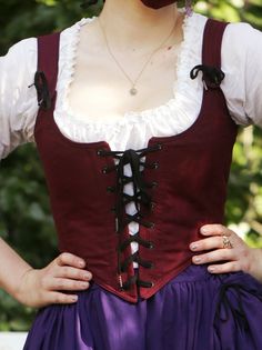 Ren Faire Bodice- Burgundy — Period Corsets Fantasy Festival Corset, Fitted Corset For Cosplay And Festival Events, Fitted Corset For Festival And Cosplay Events, Fitted Medieval Festival Costume, Medieval Fitted Costume For Festivals, Medieval Festival Costume, Ren Faire Bodice, Ren Faire Outfits, Festival Skirts