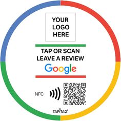 TAPiTAG Google review sticker Dental Post, Dental Posts, Google Page, Digital Business Card