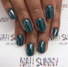 Green Chrome Nails Short, Navy Chrome Nails, Nails Design Chrome, Deep Green Nails, Nail Sunny, Teal Nails, Different Nail Designs, Chrome White