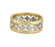 two tone gold and diamond ring