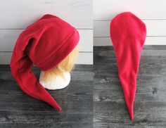 These hats are made from fleece. Wig not included. ⫸ Perfect for: fans, cold weather, costumes, or conventions. Very warm! ⫸ Size: Fits anyone age 5+, one size fits most. Circumference about 24-25 in. ⫸ Care instructions: I recommend hand wash but should be fine in machine wash cold. All hats are made in a smoke-free, pet-free environment. All hats are made with a sewing machine. Patterns and designs are drawn, cut, and made by me. ▎Free shipping on orders over $35 (ground advantage shipping onl Weather Costumes, Fleece Hat, Red Deer, Purple And Black, Sewing Machine, Cold Weather, Red And Blue, Blue And Purple, Care Instructions