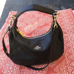 Gently Used Interior Needs Cleaning ( Make Up Stains) 11.41"L X 9.84"W X 4.33"H Formal Crossbody Hobo Bag With Handles, Coach Hobo Bag With Detachable Strap For Travel, Coach Double Handle Hobo Bag, Coach Hobo Bag With Adjustable Top Handle, Coach Double Handle Hobo Bag For Everyday Use, Coach Hobo Bag With Top Handle And Adjustable Strap, Coach Double Handle Hobo Bag For Daily Use, Everyday Coach Hobo Bag With Double Handle, Coach Shoulder Bag For Everyday