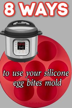 an instant pot holder with the words 8 ways to use your slicer and egg bites mold