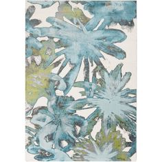 Aberdine ABE-8003 Rug in Aqua & Tea by Surya Aqua Rug, Hgtv Magazine, Surya Rugs, Floral Area Rugs, Geometric Area Rug, Rug Shapes, Contemporary Rugs, Contemporary Area Rugs, White Area Rug