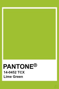 pantone's lime green paint is shown in the color chart for this painting