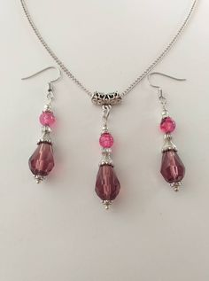 Victorian Silver Agate Burgundy jewelry set necklace earrings Boho jewelry set Agate Dragon veins set Burgundy crystal set gift jewelry set Silver-toned fine ornaments Agate Dragon veins and Burgundy glass faceted teardrop shaped beads Victorian jewelry set necklace and earrings. Bohemian necklace and earrings . Beautiful Set of silver-tone Antique style Burgundy red-purple necklace and earrings. Silver tone  Victorian style necklace and earrings. Boho necklace. Bohemian necklace and earrings. Romantic necklace and earrings. Beautiful necklace with same style earrings with pink Agate Dragon veins and Burgundy glass handmade beads.  Perfect Gift for girlfriend, mother, sister, bridesmaids or Maid of honor. Gift for special people or jewelry set for your special occasion. FREE SHIPPING  Mate Crystal Necklace And Earring Set For Gifts, Crystal Necklaces With Matching Earrings For Gift, Crystal Necklace With Matching Earrings As Gift, Gemstone Jewelry Sets Gift, Czech Glass Jewelry With Matching Earrings For Gifts, Czech Glass Jewelry Set With Matching Earrings As Gift, Pink Dangle Jewelry Sets For Gifts, Costume Jewelry Crystal Necklaces For Gifts, Gift Crystal Necklace In Costume Jewelry Style