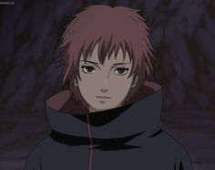 an anime character with pink hair wearing a black hoodie and looking at the camera