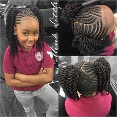 Instagram photo by hairbyminklittle French Braid Hairstyles, Black Kids Hairstyles