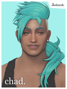 Totally obsessed with the bold Sims 4 male hair CC at number 4m on this best Sims 4 CC list! With its asymmetrical cut and striking turquoise hue, this hairstyle screams rebellion and edgy vibes. The shaved side adds a punk-inspired flair, making it perfect for goth, grunge, or alternative styles. Pair it with leather jackets, dark makeup, or distressed accessories, and you’ve got the ultimate alternative Sim look. I’ve added it to my game, and it’s a total showstopper!