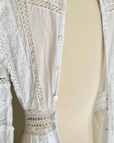 Antique Victorian Edwardian Dress 1800's Early 1900's White Cotton Dress Delicate Embroidery Lace Ruffle High Neck - Etsy White Victorian Dress With Lace Trim For Spring, Summer Victorian Dress For Daywear, Spring Victorian Dress With Lace Trim In Vintage White, Cottagecore Victorian Dress With Lace Trim For Summer, Summer Cottagecore Victorian Dress For Daywear, White Fitted Victorian Summer Dress, Spring Vintage White Victorian Dress, White Fitted Victorian Dress For Summer, White Victorian Dress With Lace Patchwork For Daywear