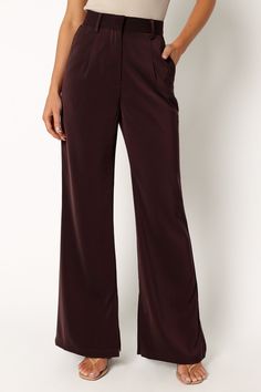 DETAILS
 If you're looking for trousers that are comfortable, stylish, and fashion-forward, look no further. Our straight leg trousers combine a classic style with modern details like hook and bar with zipper closure, belt loops, and functional pockets.

straight leg trousers

hook and bar with zipper closure
belt loops
functional pockets
unlined
material - 95% polyester / 5% spandex










SIZING


model is 5' 6" and wears a Size XS

model stats: bust - 31", waist - 23", hips - 34" Elegant Straight Leg Bottoms With Zipper Closure, Elegant Straight-leg Bottoms With Zipper Closure, Sleek Full Length Wide Leg Pants With Belt Loops, Wide Leg Workwear Bottoms With Zipper Closure, Sleek Wide Leg Bottoms With Belt Loops, Belted Full-length Pants For Fall, Elegant High-waisted Pants With Zipper Closure, Elegant Workwear Pants With Zipper Closure, Elegant Straight Pants With Zipper Closure